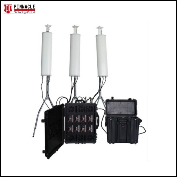 Dds 525W Portable Peilcan 7-Bands 20-6000MHz 433MHz/900MHz/1200MHz/2.4G/5.8g/GPS Anti Drone Uav Signal Jammer