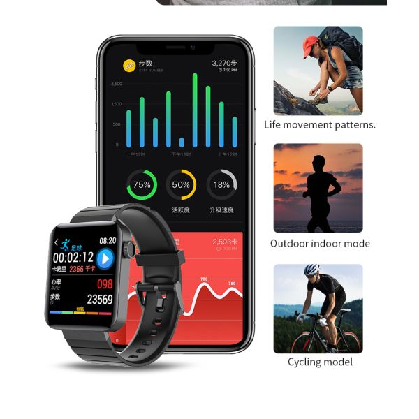 GZ-14 smart watch 1.54 Inch IP67 Waterproof Sport Pedometer Watch Health Android IOS