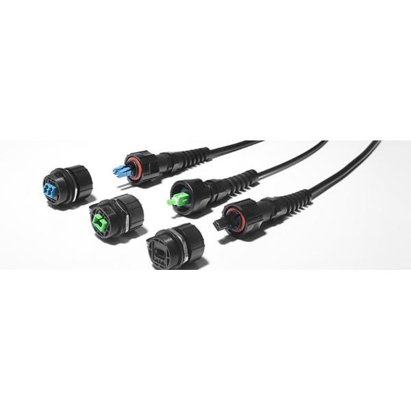 Waterproof FTTA Fiber Cable Assembly , ODVA MPO Fiber Optic Patch Cables 4.8/7.0mm