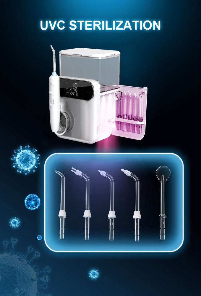 Family Water Flosser Big Capacity 1000ml IPX5 Oral Irrigator Rechargeable Tooth Clean Electric Counter Water Flosser