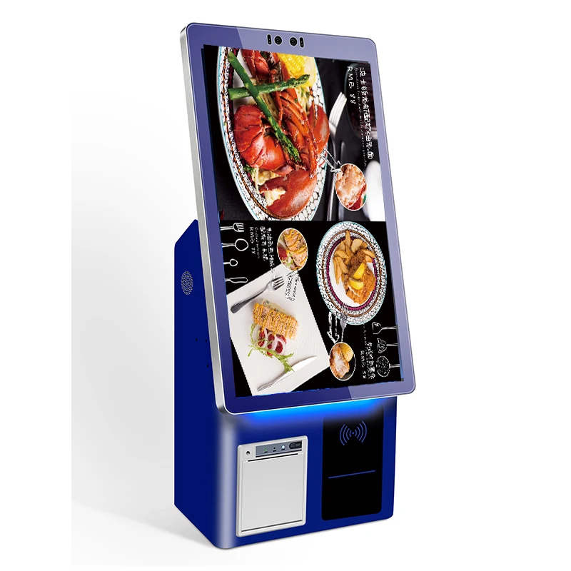 Crtly Wholesale 21.5 Inch Touch Printer Self Service Payment Ordering Kiosk for Retail Stores and Restaurant Bill Payment Kiosk