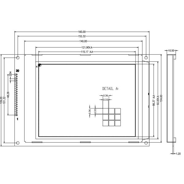 STN FSTN Monochrome LCD Display Screen Module Transmissive Polarizer