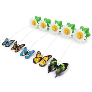 Automatic Electric Butterfly Cat Toy Silicone Interactive Bird Simulation Cat