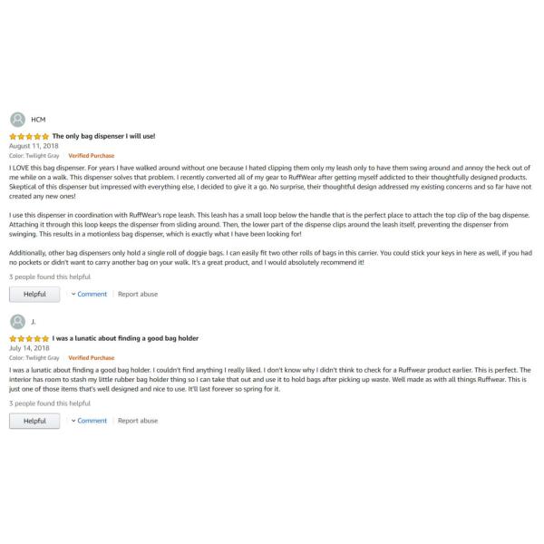 Cushy Dog Waste Pickup Bag Dispenser for Leash