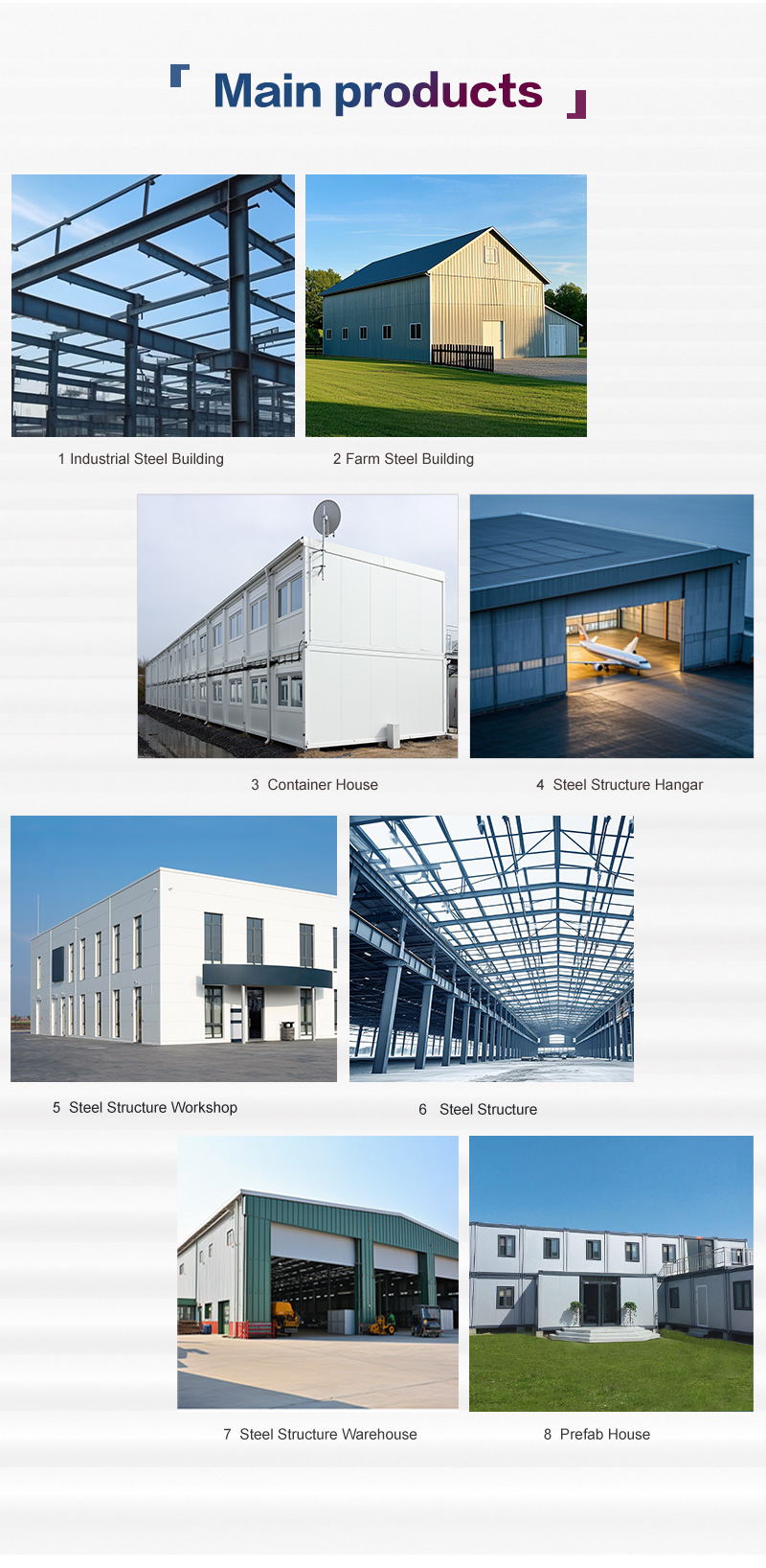 Rapid Build Portal Frame Steel Structure Construction Prefab Residential Steel Buildings