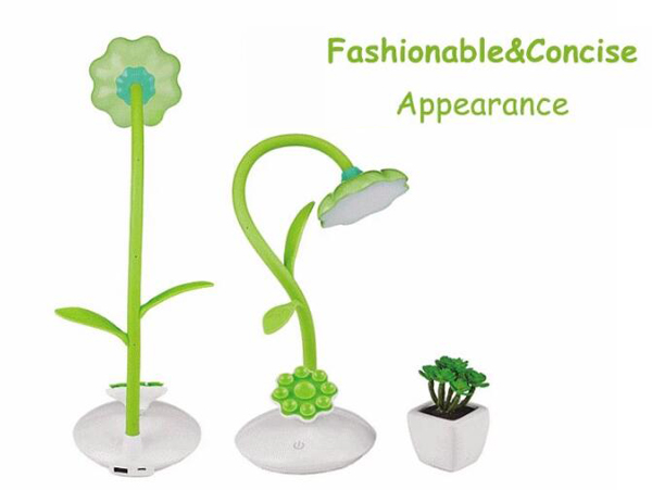Hot Selling Creative Rechargeable Sunflower LED Desk Lamp With Phone Stand