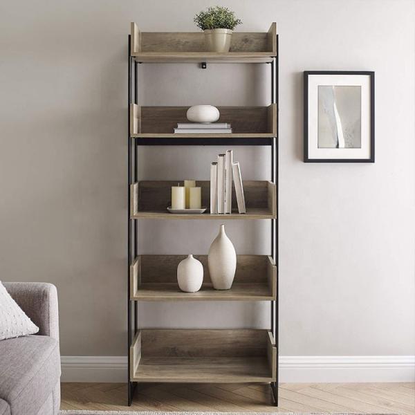 Rustic Wooden Metal Shelving Display Rack Shelf For Home Office