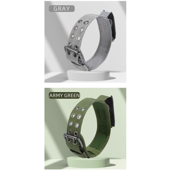 Pet Adjustable Tactical Dog Collar Reflective Thickened Nylon Collar