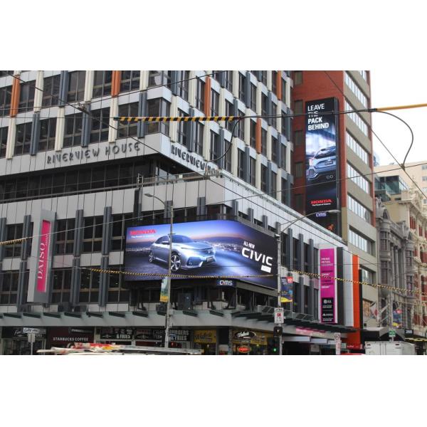 P10 Outdoor LED Display 10mm Pixel IP65 Waterproof 10000cd/m²