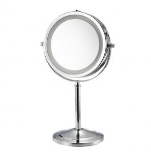 Buy cheap European style fill light dressing table mirror HD double-sided beauty mirror bedroom bathroom metal vanity mirror product