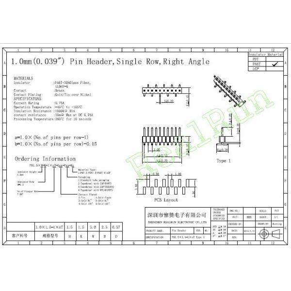 2.54mm Round Female Pin Header Single Row Male And Female Headers SMT Type