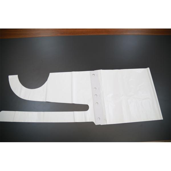 White Disposable PE Apron / Plastic Throw Away Aprons For Food Industry