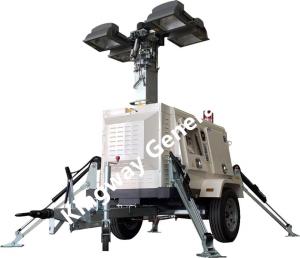 China 9m Lifting Height 230V Mobile LED Light Tower From Construction Sites on sale