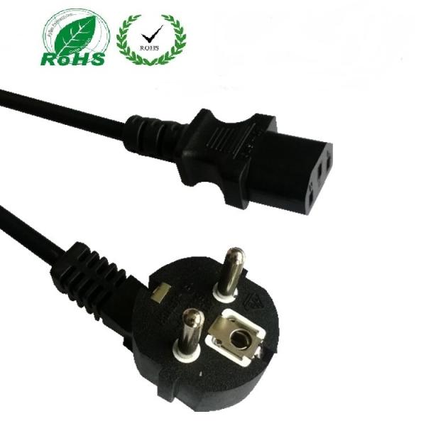 Euro CEE7/7 schuko plug, type E type F plug, VDE certified AC power cord