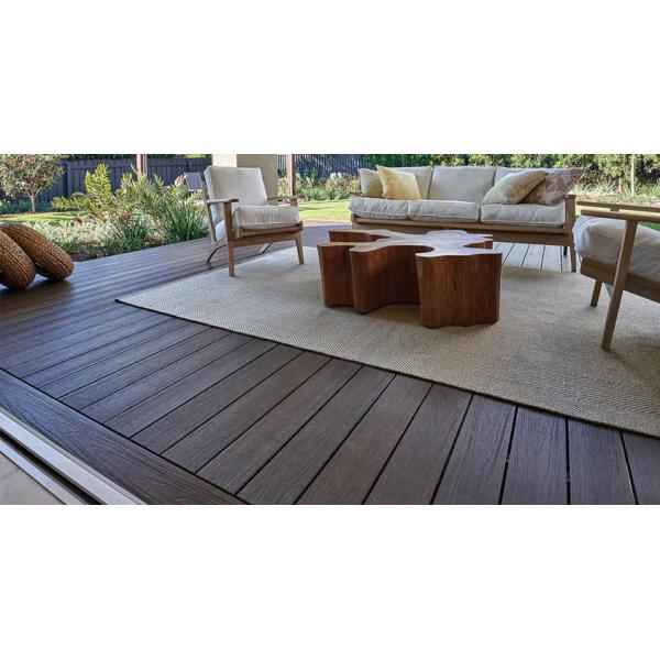 WPC Decking Boards Anti-Skid Groove Type Outdoor Flooring