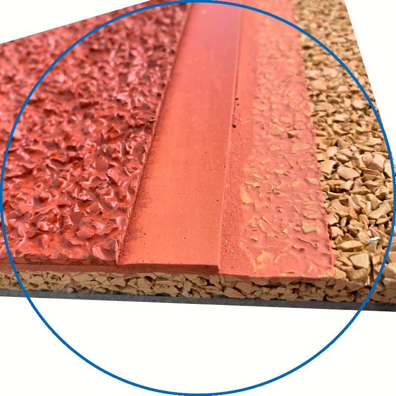 Athletic Synthetic Rubber Sandwich System Running Track IAAF Anti Slide