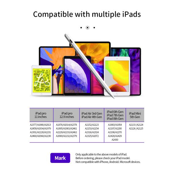 Ipad 2nd Generation Active Stylus Pencil Compatible With 2018-2023