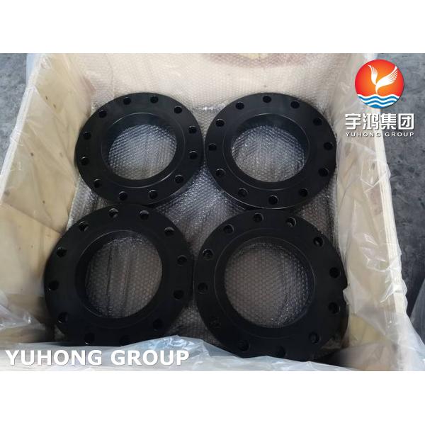 ASTM A105 Carbon Steel Slip On Raised Face Forged Flange Black Painted