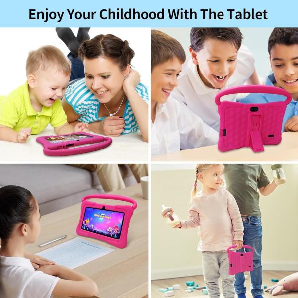 32GB Android Tablet PC WiFi Dual Camera Shockproof Case Tablet For Kids Ages 3-14