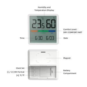 Plastic Mini LCD Digital Temperature Humidity Meter Touch Sensitive Hygrometer