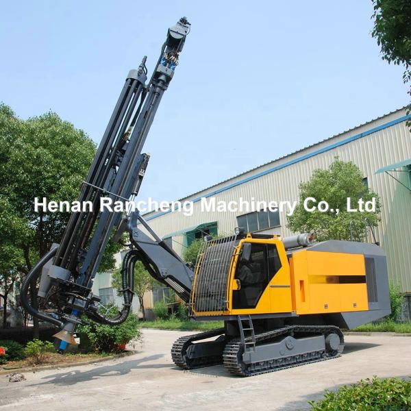 Crawler Type Rock DTH Drilling Rig 298KW Cu-mmins Engine 35m Drilling Depth