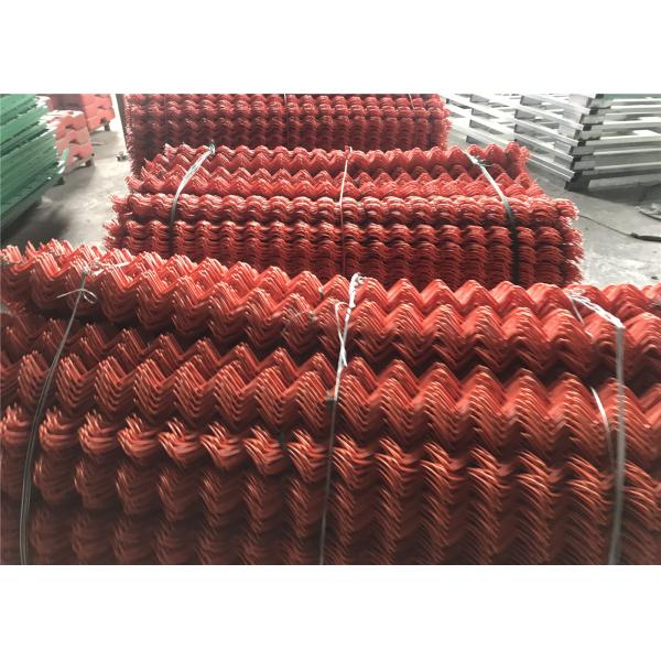 Chain Link Fence mesh 2.5" x 2.5" PVC and PE coated Orange Color Diameter 8gauge/4.00mm