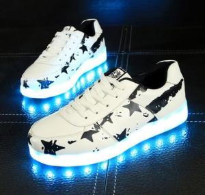 Buy cheap Bluetooth App LED Light Up Sneakers Custom White Ed Shoes For Adults product