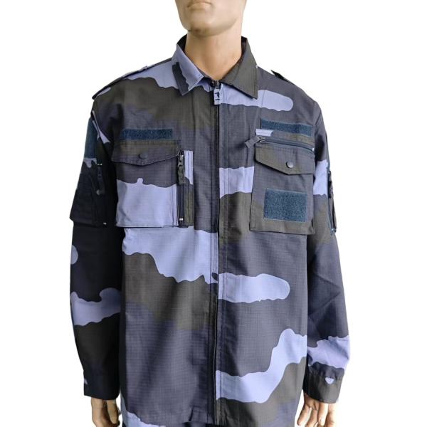 Navy and Black Digital Camouflage Combat Uniform Set Military Uniform Clothing Tear Resistant 225GSM Ripstop