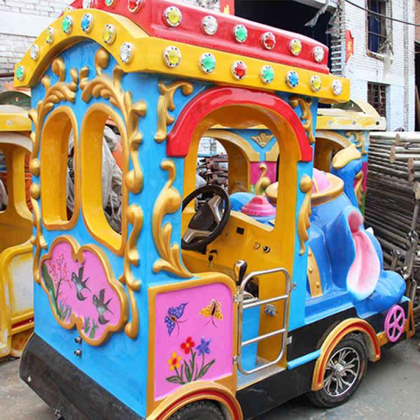 Elephant Lovely Amusement Fun Train Rides / Kiddie Train Ride 14 Riders
