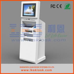 China Computer PC Kiosk Stand Check In Ticketing Information Kiosk With A4 printer on sale