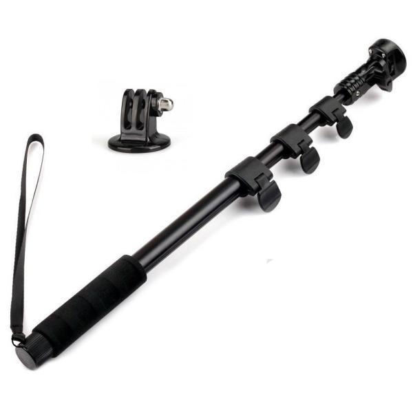 48" High Grade Extendable Handheld Monopod Selfie Stick And Tripod Adapter for Go Pro