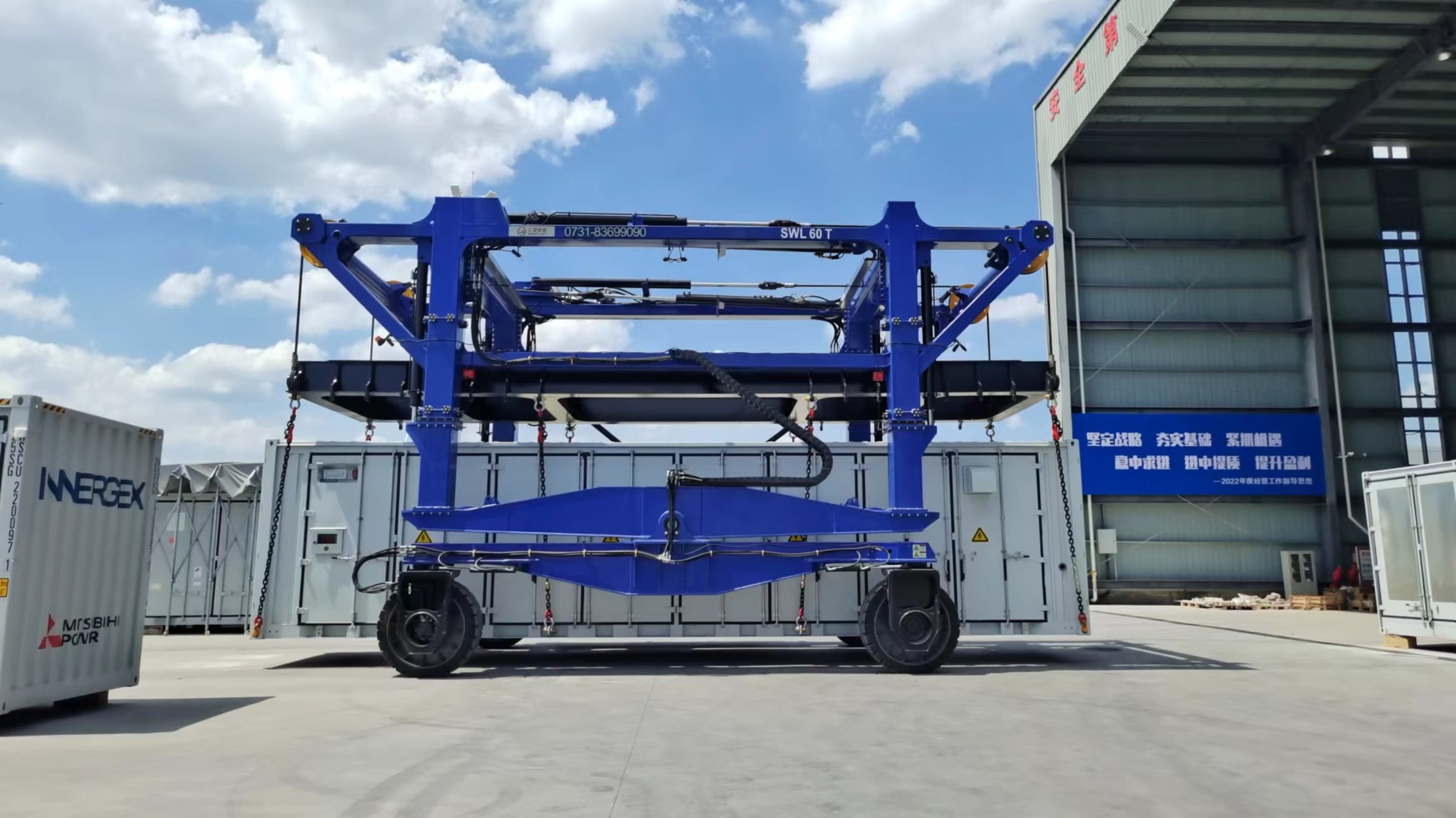 Heavy Lifting Mobile Gantry Crane 60T Precast Concrete Straddle Carrier