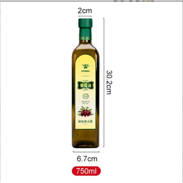 Clear High End Olive Oil Glass Bottle 500ml 330ml 250ml Sizes For Oil Packaging