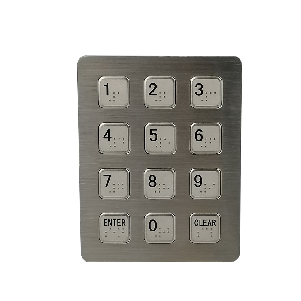 Factory supply IP68 waterproof matrix 4X4 piezo keypad with 16 flat keys