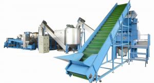 Buy cheap Customized PP PE Plastic Granulator Machine , Recycling Plant Machinery With Water Ring Cutter product