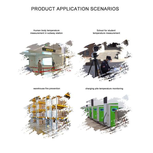 AI Face Recognition Temperature Detector CMOS Sensor 1.8m Adjustable For Public Area