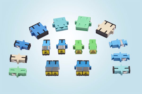 flangeless green SC/APC SM simplex fiber otical adapter