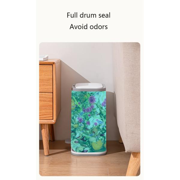 Electronic Sensor Pedal Kitchen Large Capacity Plastic Trash Can Waste Bin