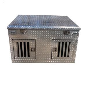 Buy cheap Diamond Plate Aluminum Double Dog Box With Storage Compartment product
