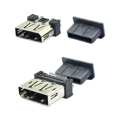LCP Solder Displayport DP Socket Connector 180 Degrees SMT Au 1u"