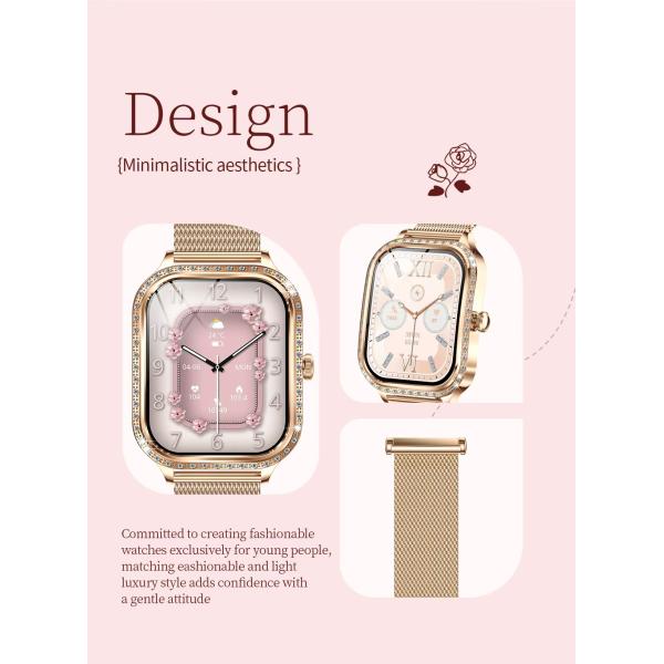 MK88 Women Smart Watch , Multi Sport Smart Watch Health Monitoring BT Call Blood Oxygen