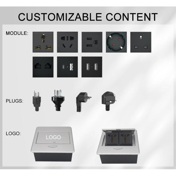 Modern Workspace Power Socket 5m Cable BNT Pop Office Aluminum Embedded 2 IP44 USA Type AU 16A/10A Rated Designed for Australian