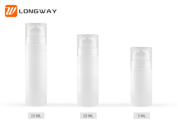 Quality Small PP Silver Airless Cosmetic Bottles / Hand Cream Pump Bottle 0.2cc for sale
