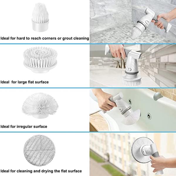 Rechargeable Electric Spin Cleaning Brush 165cm For Cleaning