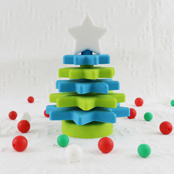 Babe Soft Silicone Stacking Rings Blocks With Christmas Tree Shape