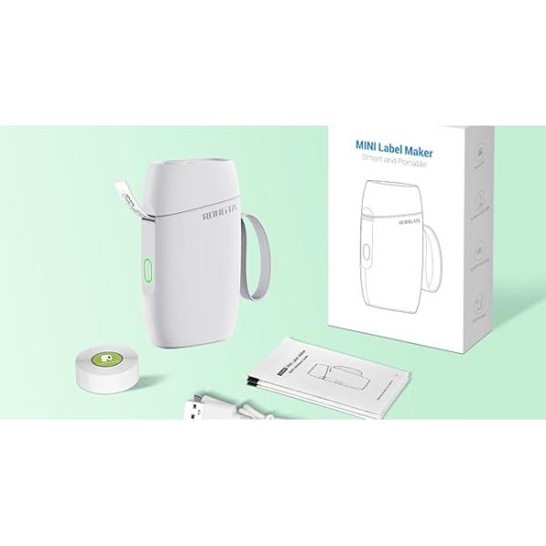 Maker Machine with Tape, Bluetooth Label Printer, Wireless Mini Label Makers with Multiple Templates for Organizing Office Home