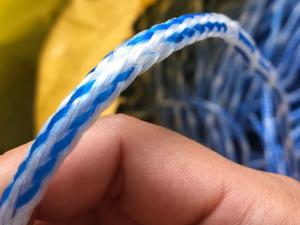 China Hand Line for Cast Net-Holow Braided Polyethylene Rope-White/Blue Mixed on sale