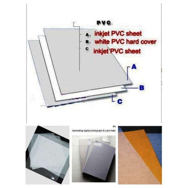 Inkjet Printable PVC Non Lamination Sheet With 2 Printable Material + 1 Middle Material