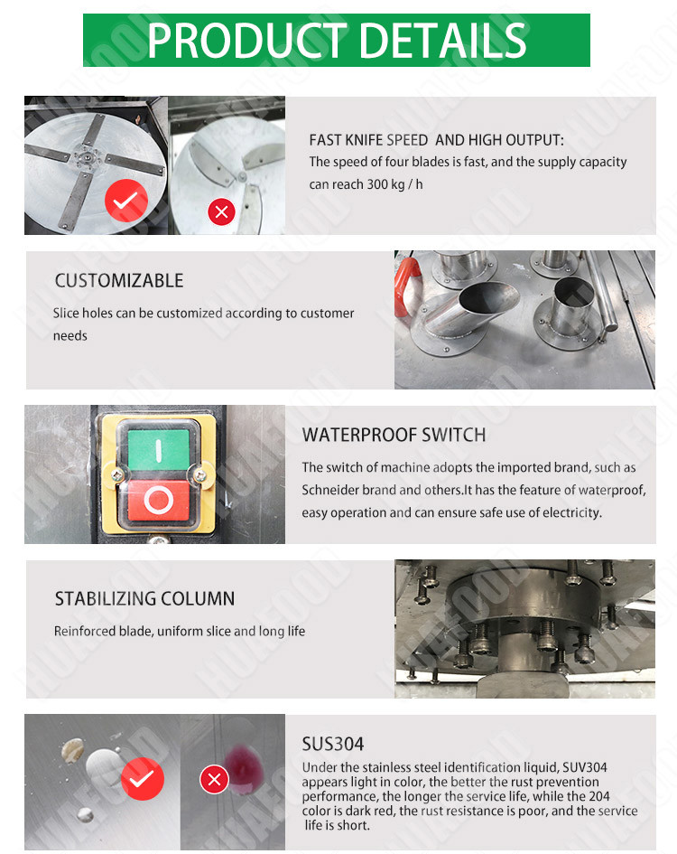 300kg/h Automatic Potato Cutting Machine / Potato Cutter