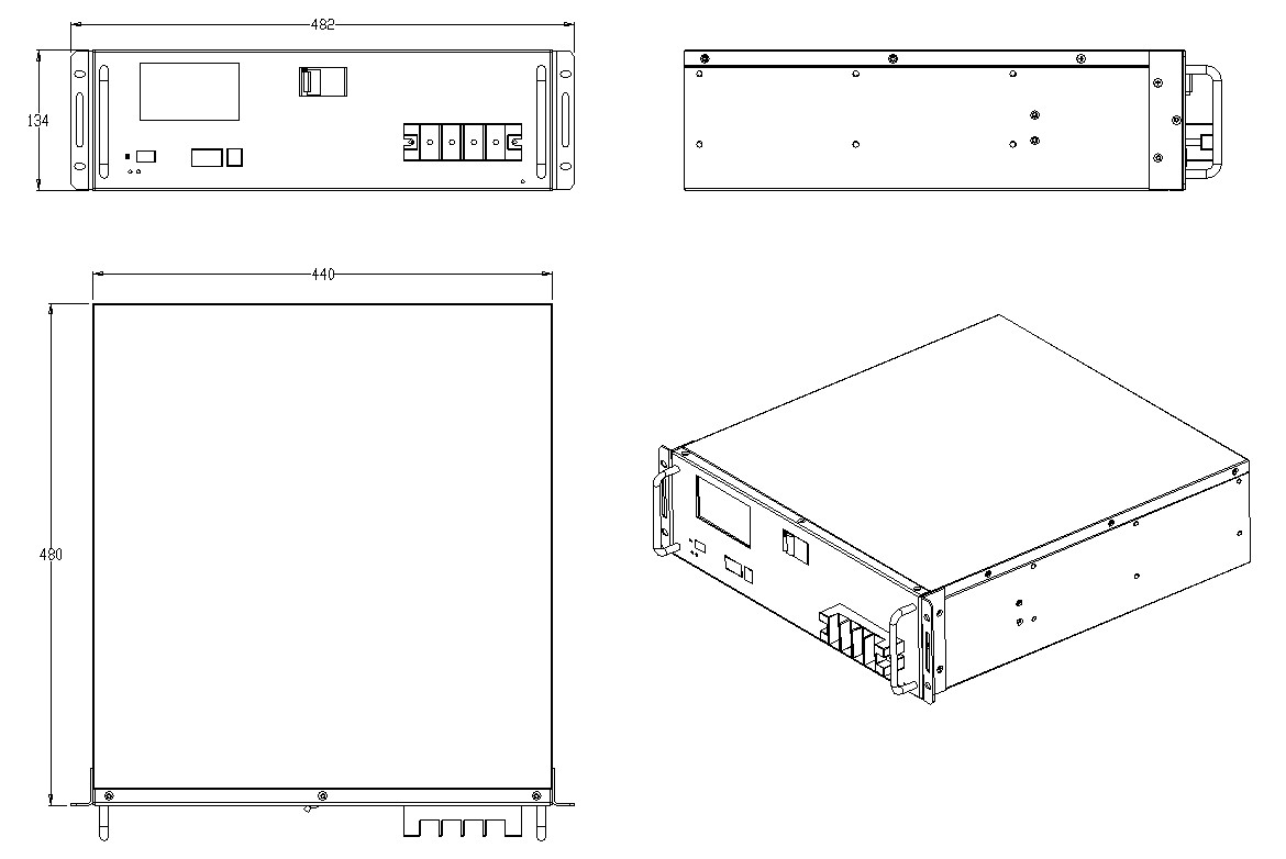 Rack-mounted 5kwh LiFePO4 Battery Telecom Base Stations Residential ESS